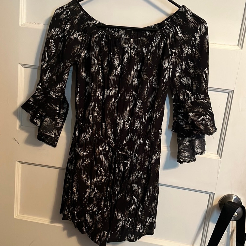 Off shoulder long sleeve Express Romper